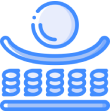 ball on spring mattress icon